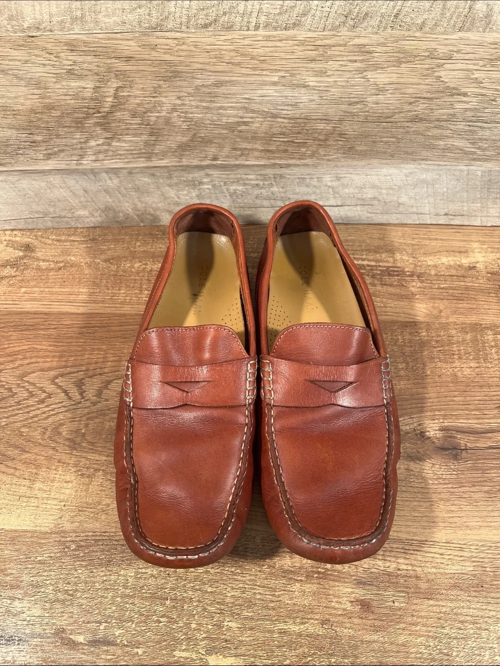Cole‎ Haan Men's Howland Penny Loafer Driving Shoes in Chestnut
